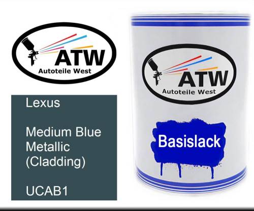 Lexus, Medium Blue Metallic (Cladding), UCAB1: 500ml Lackdose, von ATW Autoteile West.